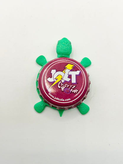 Jolt Cherry Bomb - Bottle Cap Magnet Turtle Shell Shocked Art