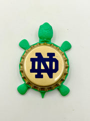 Notre Dame Fighting Irish - Bottle Cap Magnet Turtle Shell Shocked Art