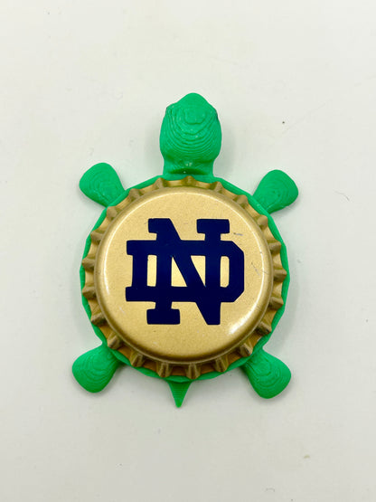 Notre Dame Fighting Irish - Bottle Cap Magnet Turtle Shell Shocked Art