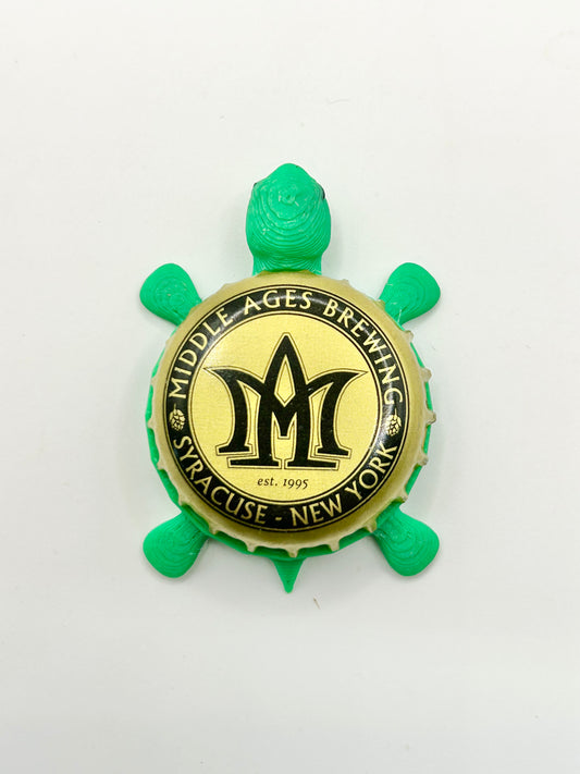 Middle Ages Brewing (Vintage) - Bottle Cap Magnet Turtle