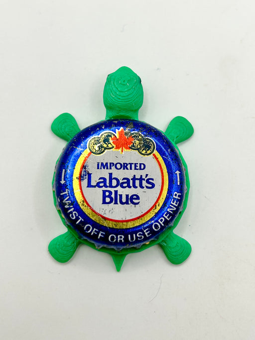 Labatt Blue Imported (Vintage) - Bottle Cap Magnet Turtle Shell Shocked Art