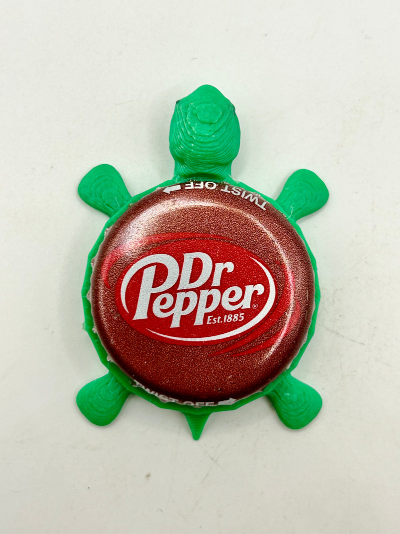 Dr Pepper Soda (Maroon & Red) - Bottle Cap Magnet Turtle Shell Shocked Art