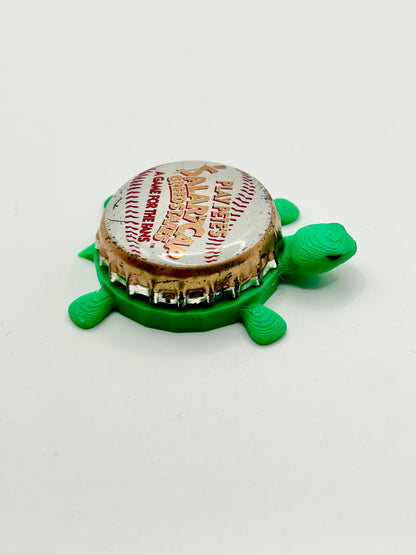 Play Pete's Salary Cap Greedstakes - Bottle Cap Magnet Turtle Shell Shocked Art