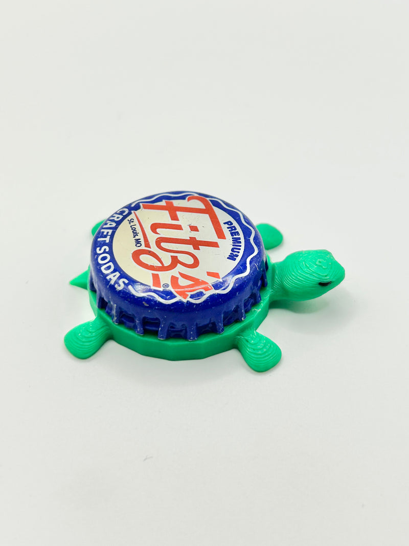 Fitz’s Craft Sodas - Bottle Cap Magnet Turtle Shell Shocked Art