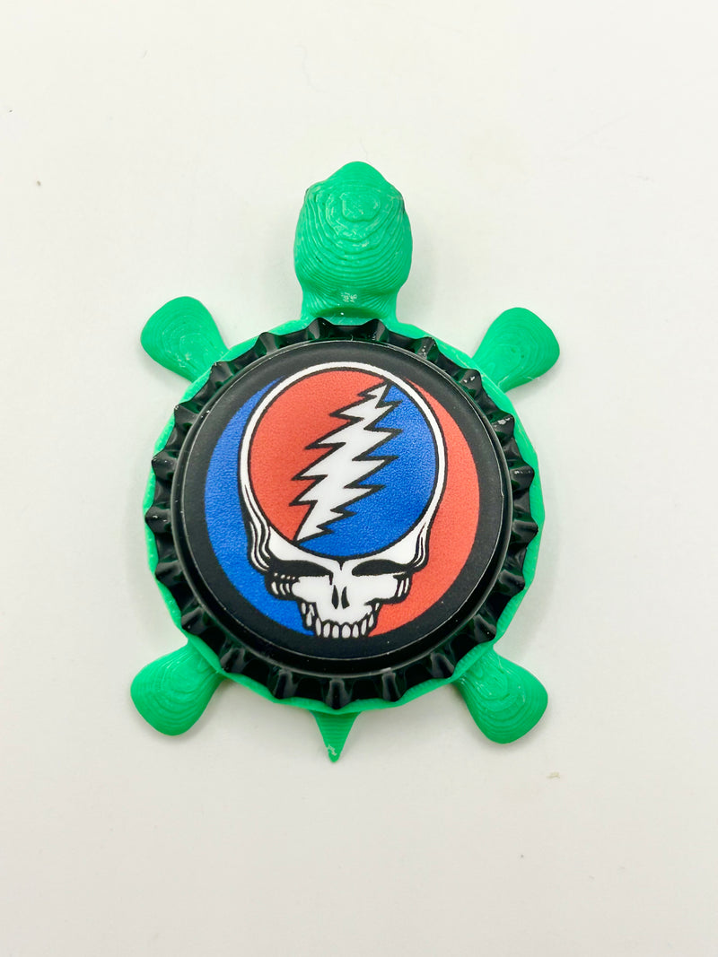 Grateful Dead - Bottle Cap Magnet Turtle Shell Shocked Art