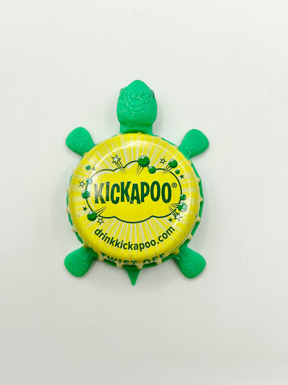 Kickapoo - Bottle Cap Magnet Turtle Shell Shocked Art