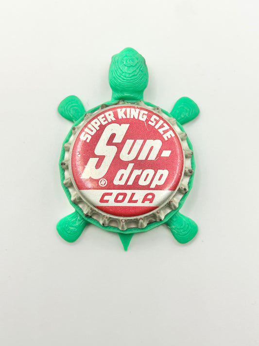 Sun Drop Cola - Bottle Cap Magnet Turtle