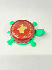 Saint Arnold Brewing (Texas) - Bottle Cap Magnet Turtle Shell Shocked Art