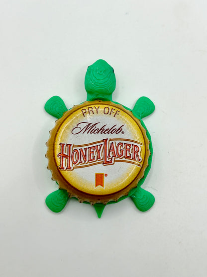 Michelob Honey Lager (Vintage) - Bottle Cap Magnet Turtle Shell Shocked Art