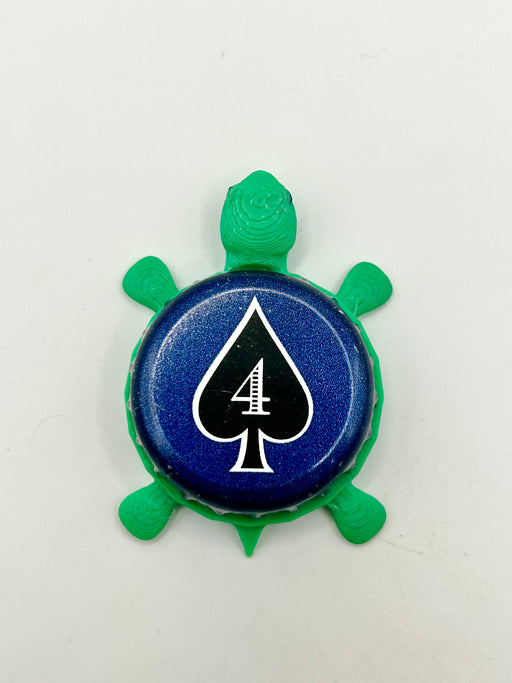 Labatt 4 Spades Prohibition Series (Bourbon Barrel Ale) - Bottle Cap Magnet Turtle Shell Shocked Art