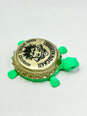 Tommyknocker Beer - Bottle Cap Magnet Turtle Shell Shocked Art