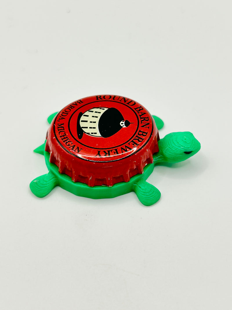 Round Barn Brewery (Closed Roof) - Bottle Cap Magnet Turtle Shell Shocked Art