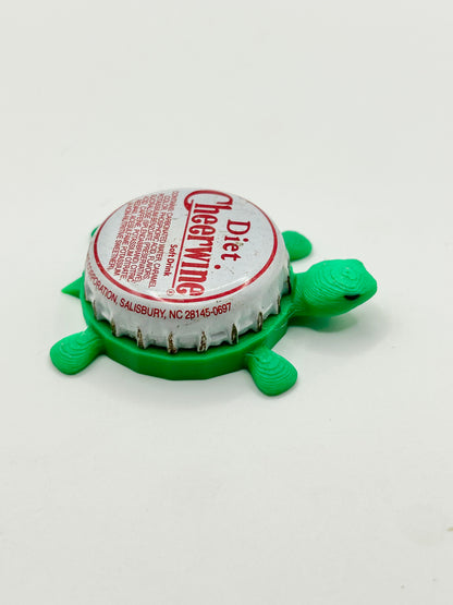 Diet Cheerwine - Bottle Cap Magnet Turtle Shell Shocked Art