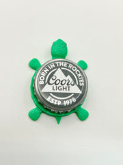 Coors Light (Born In The Rockies) - Bottle Cap Magnet Turtle Shell Shocked Art