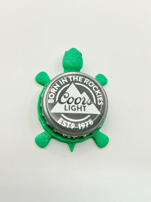 Coors Light (Born In The Rockies) - Bottle Cap Magnet Turtle