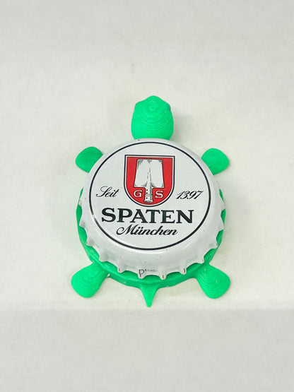 Spaten Munchen - Bottle Cap Magnet Turtle Shell Shocked Art