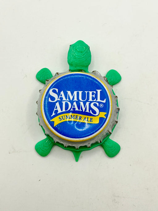Sam Adams Summer Ale (Light Blue) - Bottle Cap Magnet Turtle Shell Shocked Art