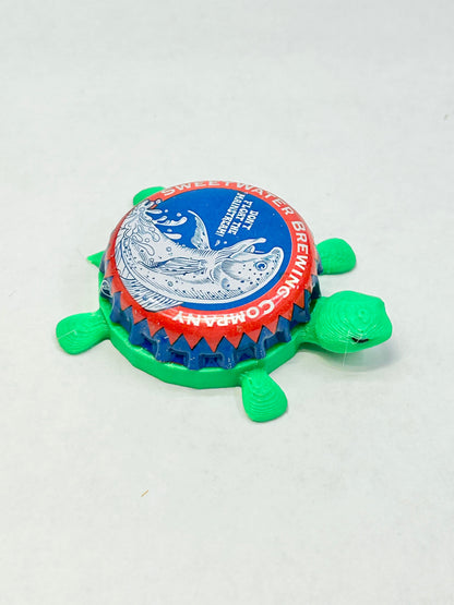 Sweetwater Brewing - Bottle Cap Magnet Turtle Shell Shocked Art