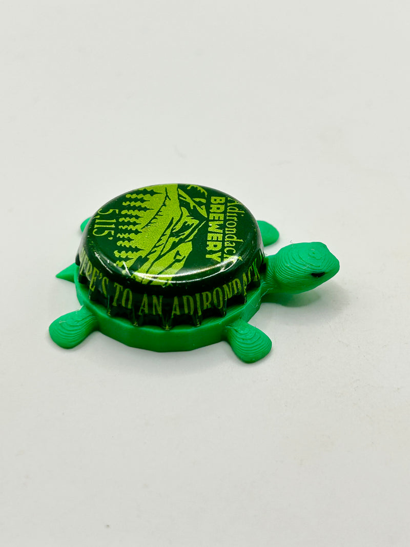 Adirondack Brewery (5,115 ft) - Bottle Cap Magnet Turtle Shell Shocked Art