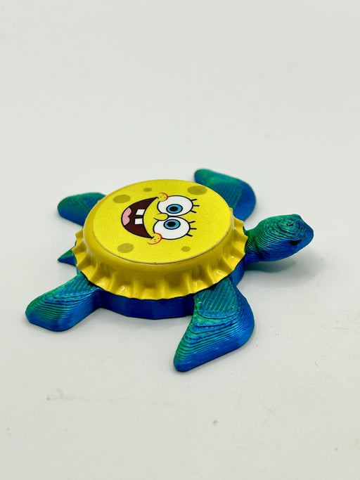 SpongeBob - Sea Turtle Bottle Cap Magnet Shell Shocked Art