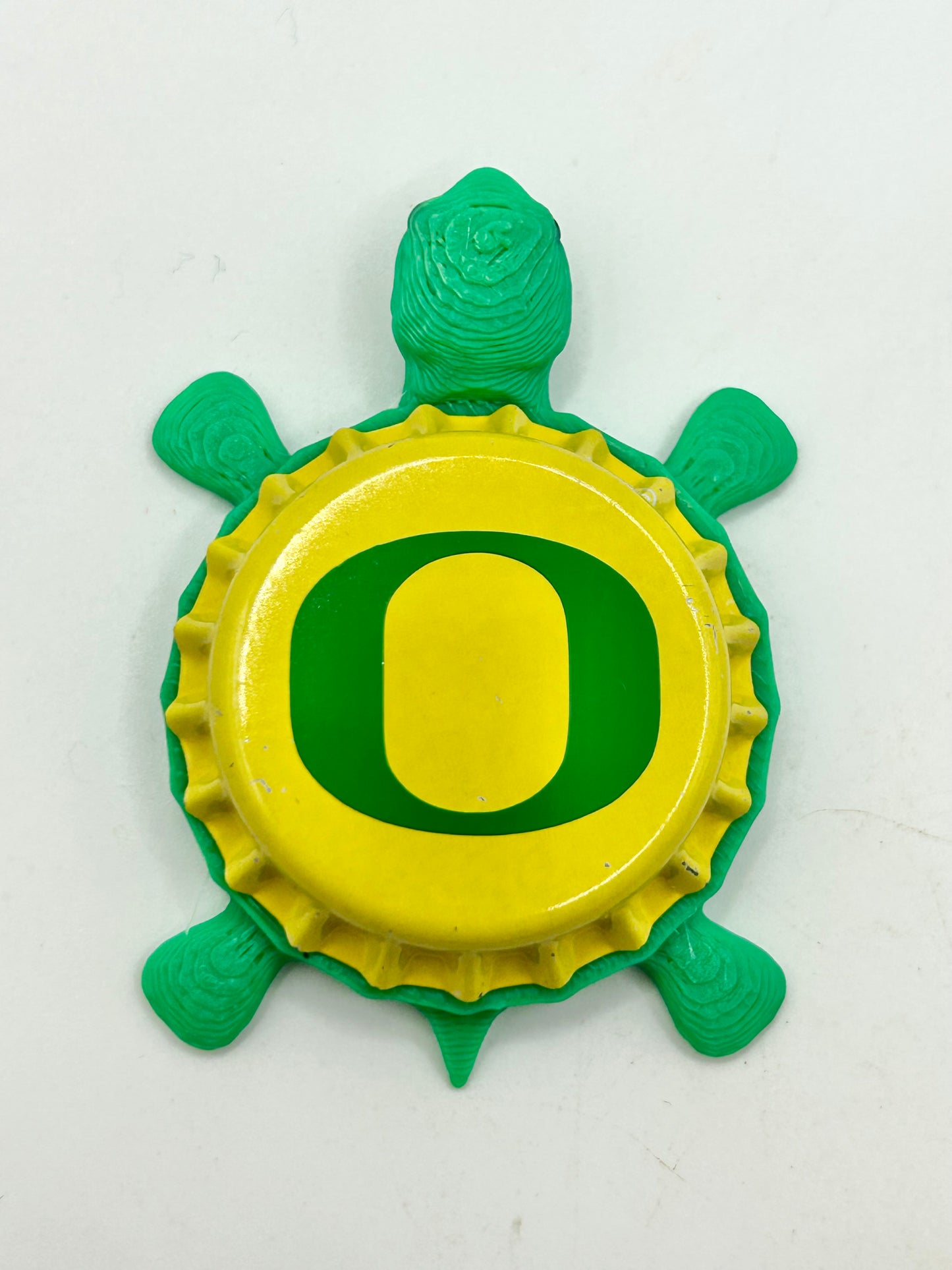 Oregon Ducks - Bottle Cap Magnet Turtle Shell Shocked Art