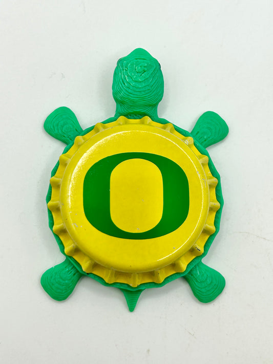 Oregon Ducks - Bottle Cap Magnet Turtle Shell Shocked Art