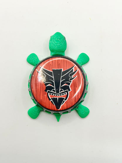 Heathen Brewing - Bottle Cap Magnet Turtle Shell Shocked Art