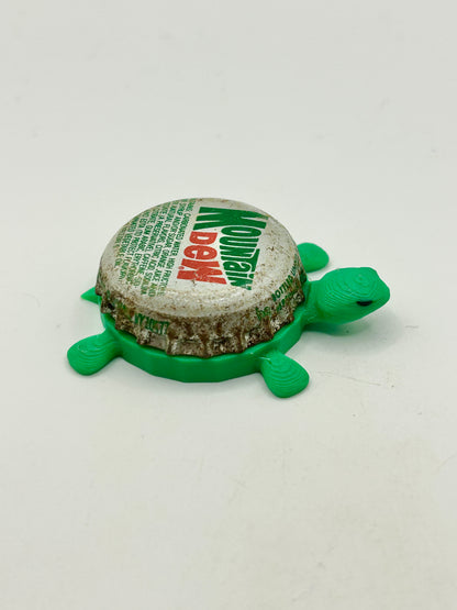 Mountain Dew (Vintage, White Background) - Bottle Cap Magnet Turtle Shell Shocked Art
