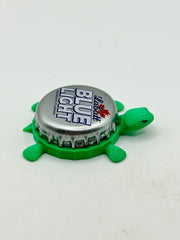 Labatt Blue Light - Bottle Cap Magnet Turtle Shell Shocked Art