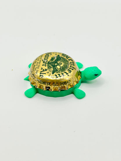 Blenheim Ginger Ale Soda (Gold) - Bottle Cap Magnet Turtle Shell Shocked Art