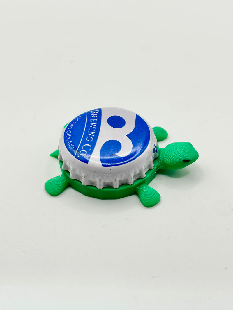Ocean City Brewing (OCMD) - Bottle Cap Magnet Turtle Shell Shocked Art