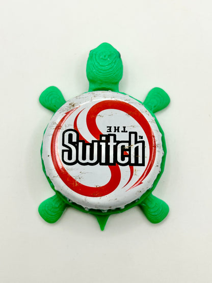 The Switch Brewing - Bottle Cap Magnet Turtle Shell Shocked Art