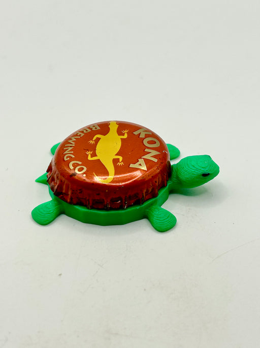 Kona Brewing Yellow Lizard (Rare Vintage) - Bottle Cap Magnet Turtle Shell Shocked Art