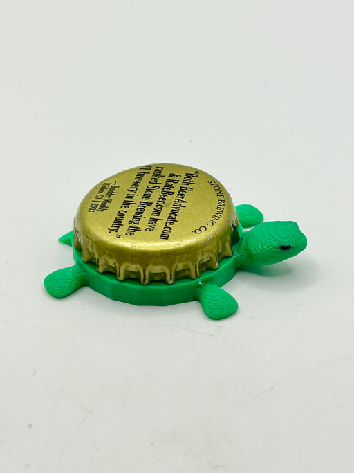 Stone Brewing, Boulder Weekly Quote (Vintage) - Bottle Cap Magnet Turtle Shell Shocked Art