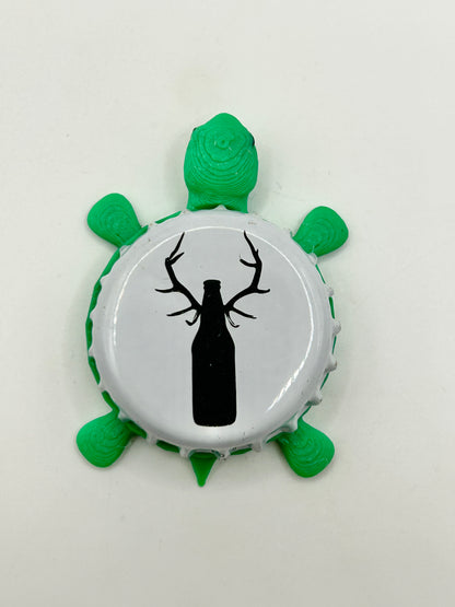 Elk Brewing - Bottle Cap Magnet Turtle Shell Shocked Art