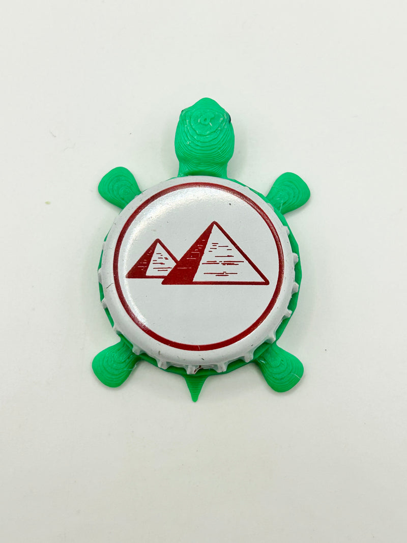 Pyramid Brewing (White and Red) - Bottle Cap Magnet Turtle Shell Shocked Art