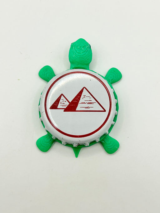 Pyramid Brewing (White and Red) - Bottle Cap Magnet Turtle Shell Shocked Art