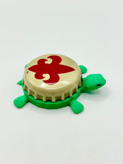 Bayou Teche Brewing (Beige) - Bottle Cap Magnet Turtle Shell Shocked Art
