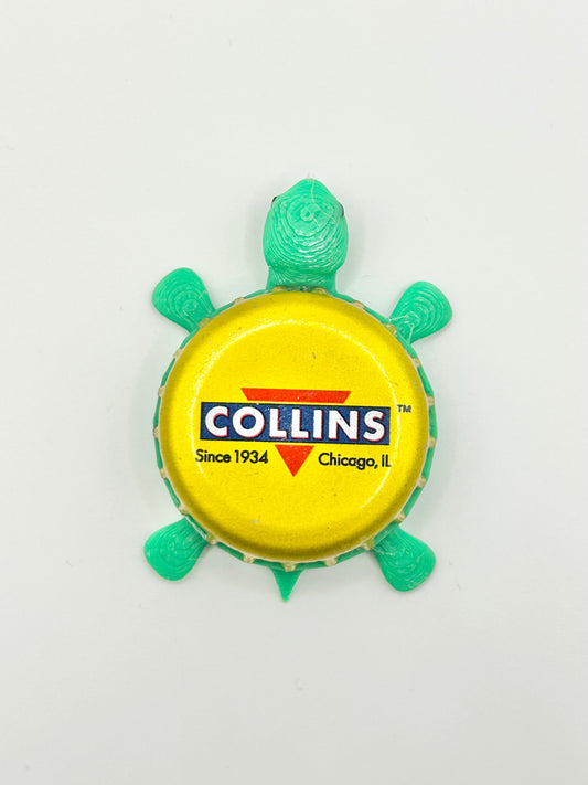 Collins (Yellow) - Bottle Cap Magnet Turtle
