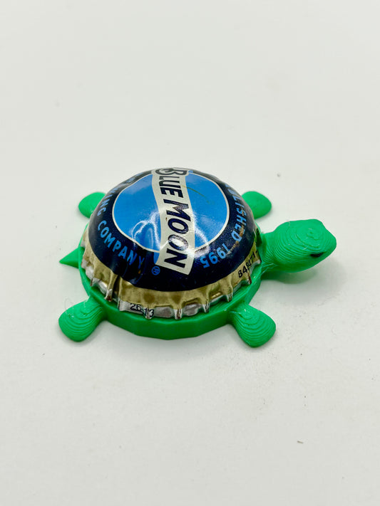 Blue Moon (Dome Shell) - Bottle Cap Magnet Turtle