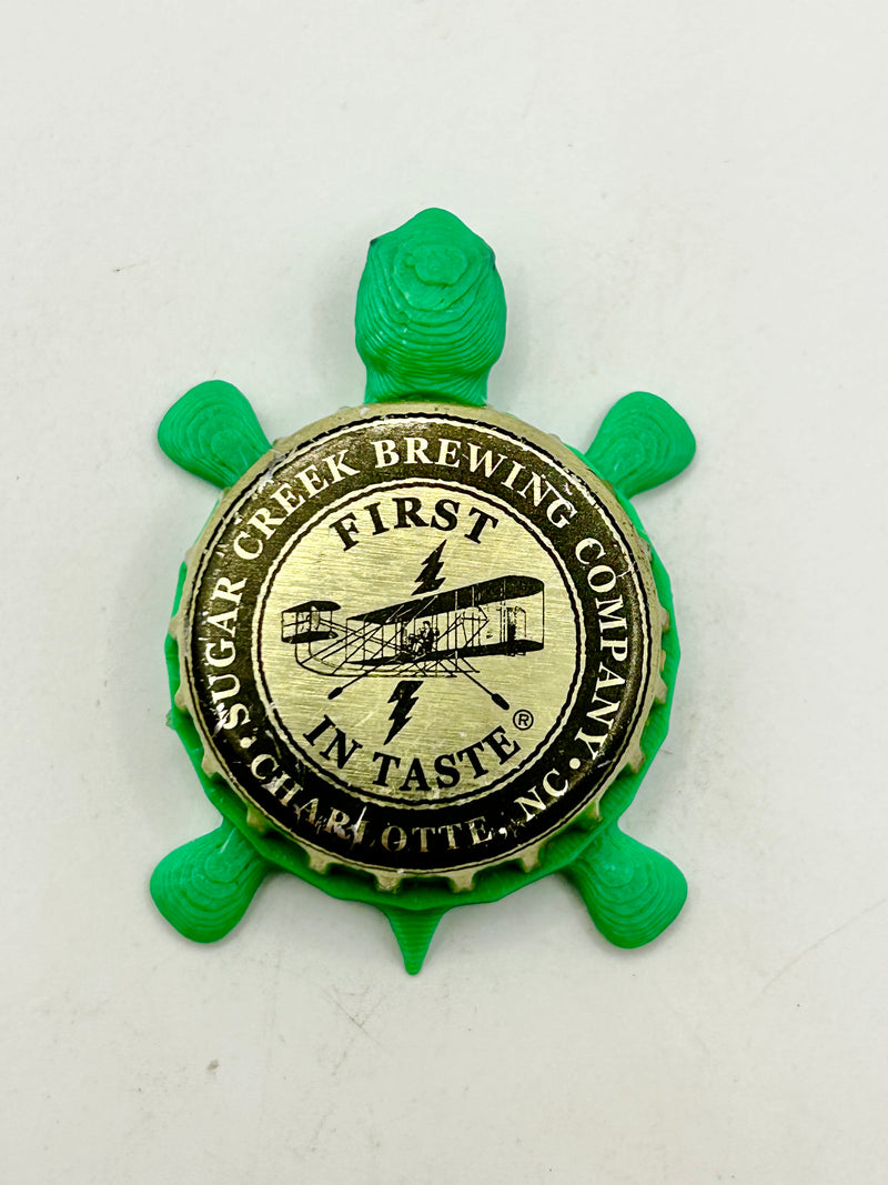 Sugar Creek Brewing - Bottle Cap Magnet Turtle Shell Shocked Art