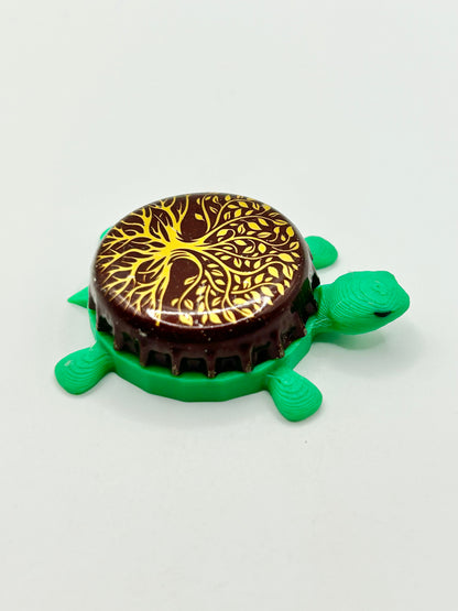 Almanac Beer Co (Tree) - Bottle Cap Magnet Turtle Shell Shocked Art