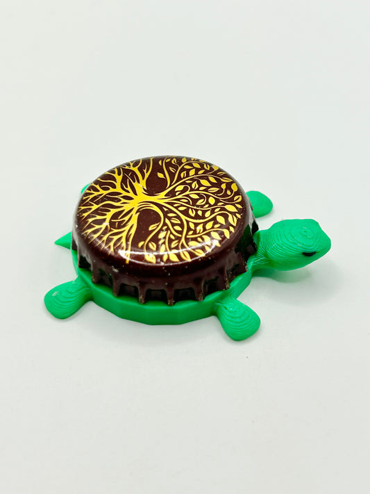 Almanac Beer Co (Tree) - Bottle Cap Magnet Turtle