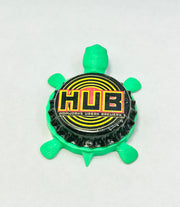 Hopworks Urban Brewing (HUB Beer) - Bottle Cap Magnet Turtle Shell Shocked Art