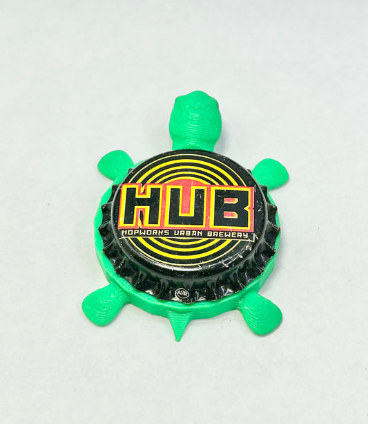 Hopworks Urban Brewing (HUB Beer) - Bottle Cap Magnet Turtle