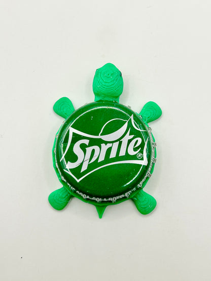 Sprite (Green) - Bottle Cap Magnet Turtle Shell Shocked Art
