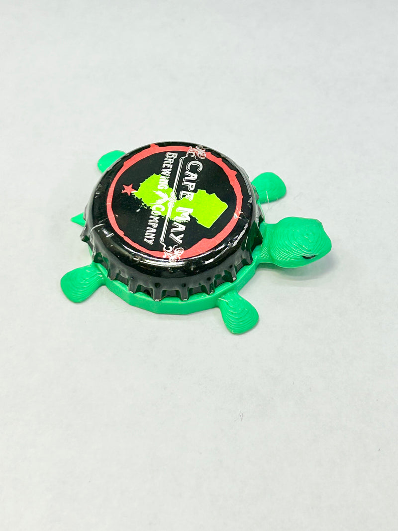 Cape May Brewing (Vintage) - Bottle Cap Magnet Turtle Shell Shocked Art