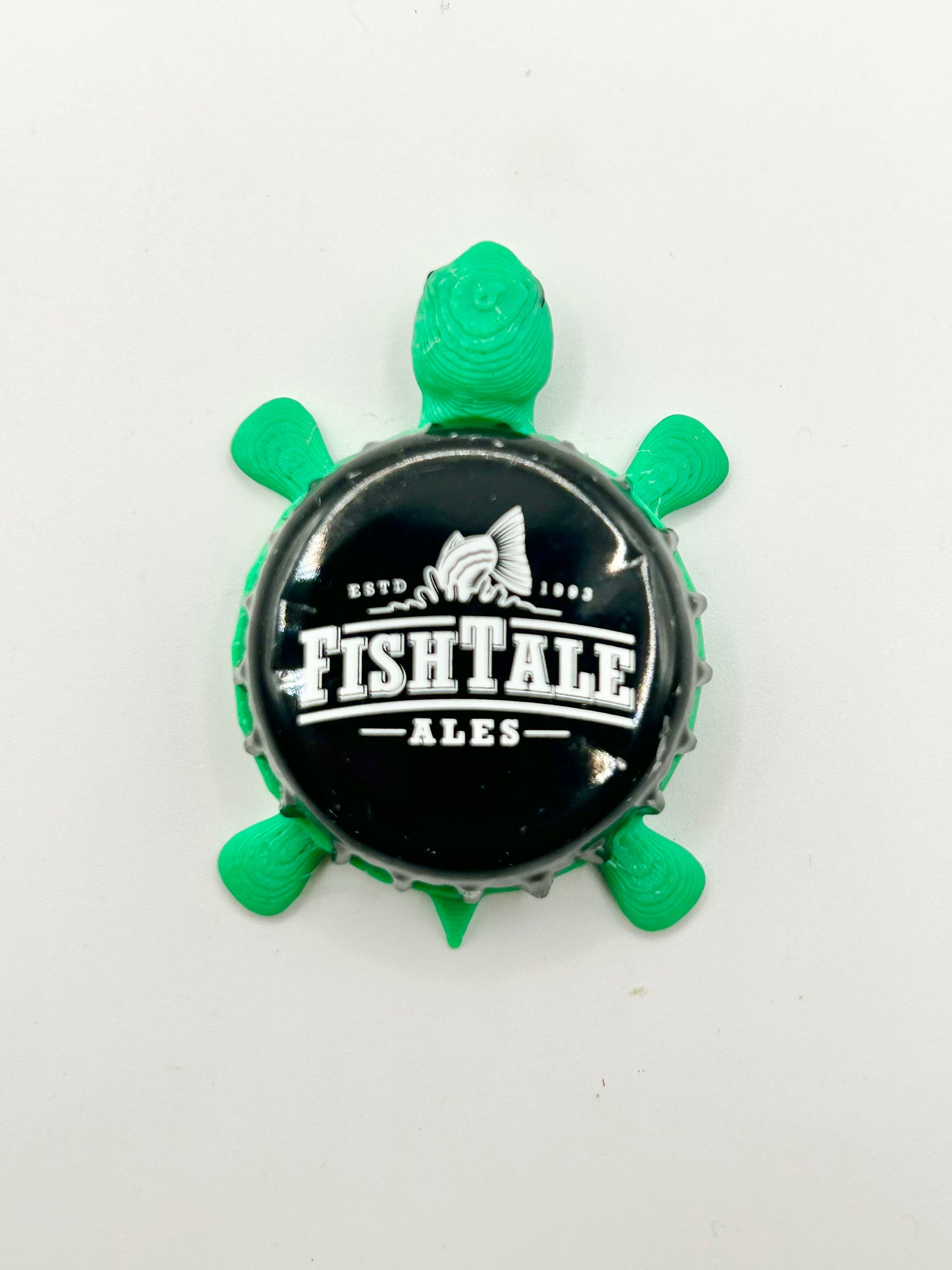 Fish Tale Ales - Bottle Cap Magnet Turtle