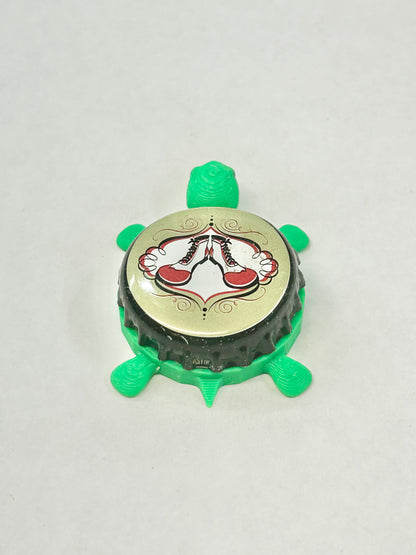 Ipswich Brewing Clown Shoes - Bottle Cap Magnet Turtle Shell Shocked Art