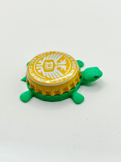 Drake’s Brewing (Yellow) - Bottle Cap Magnet Turtle Shell Shocked Art